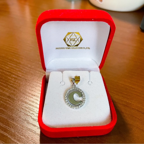 “C” Sterling Silver Necklace Pendant - Picture 4 of 11